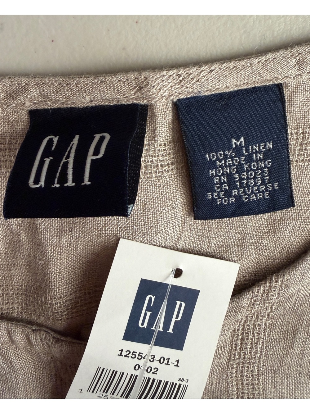 🤎💛🌾GAP Oatmeal Linen Shirt Blouse NWT - Picture 5 of 5